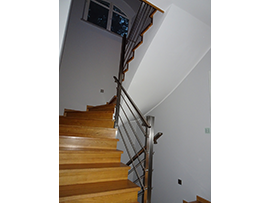 Innen-Treppengeländer mit quadratischem Rechteckrohr