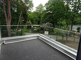  Vollglas-Geländer Balkon aus ESG Klarglas